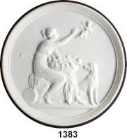 MEDAILLEN AUS PORZELLAN,Andere Hersteller ROYAL COPENHAGENEinseitige weiße Reliefplakette aus dem 19. Jahrhundert (Rs. 