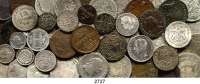 AUSLÄNDISCHE MÜNZEN,L  O  T  S     L  O  T  S     L  O  T  S LOT von 106 Münzen, meist 19. Jahrhundert.  Darunter 53 Silbermünzen.  -Bitte besichtigen-