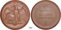 MEDAILLEN AUS PORZELLAN,Staatliche Porzellan-Manufaktur MEISSEN Meissen1938 braun, polierter Rand.   Erinnerungs-Medaille an den 13. März  Gipsform   150 mm.