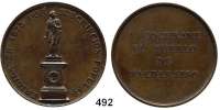M E D A I L L E N,Städte Valparaiso (Chile)Kupfermedaille 1873 (A. Dubois).  Auf das Denkmal für Lord Cochrane.  Denkmal. / 4 Textzeilen.  50,5 mm.  61,4 g.