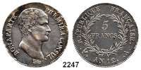 AUSLÄNDISCHE MÜNZEN,Frankreich Napoleon 1. Konsul 1799 - 18045 Francs AN 12 (1803-1804) A, Paris.  KM 659.1  Gadoury 166.