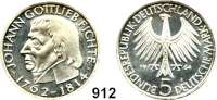 B U N D E S R E P U B L I K, 5 Mark 1964 J      Fichte