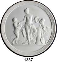 MEDAILLEN AUS PORZELLAN,Andere Hersteller ROYAL COPENHAGENEinseitige weiße Plakette.  Motiv : 