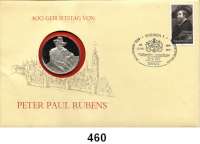 M E D A I L L E N,Personen Rubens, Peter PaulSilbermedaille 1977 (925 fein).  Zum 400. Geburtstag.  In Brief eingelegt.  40 mm.  20 g.