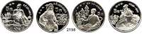 AUSLÄNDISCHE MÜNZEN,China Volksrepublik seit 19495 Yuan 1990. Große Persönlichkeiten der chinesischen Geschichte, 7. Ausgabe. Schön 241 bis 244. KM 310 bis 313. In Kapseln. SATZ 4 Stück.