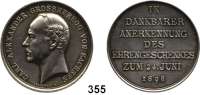 Deutsche Münzen und Medaillen,Sachsen - Weimar - Eisenach Karl Alexander 1853 - 1901Silbermedaille 1898 (F. Helfricht).  In dankbarer Anerkennung des Ehrengeschenks zum 24. Juni 1898.  Randpunze : 990.  36 mm.  23,49 g.