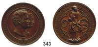 Deutsche Münzen und Medaillen,Sachsen Friedrich August II. 1836 - 1854Bronzemedaille 1847 (Krüger).  Zur silbernen Hochzeit.  37,8 mm.  28,84 g.  Slg. Mb. 2232(Silber).