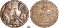 M E D A I L L E N,Personen Bonin (Adelsgeschlecht)Bronzegußmedaille 1901.  600 Jahrfeier des Geschlechts derer von Bonin.  123 mm.  392 g.