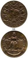 Deutsche Münzen und Medaillen,Preußen, Königreich Wilhelm II. 1888 - 1918Bronzemedaille 1906 (H. Weckwerth bei J. Godet, Berlin).  Zu seiner Silbernen Hochzeit.  Doppeltes Brustbild des Kaiserpaars links, herum Porträts der Kinder in Eichenmedaillons, unten Kaiserkrone auf Schrifttafel. / Thronende Germania mit den Wappen von Preußen und Schleswig-Holstein, unten Schriftband und Girlande. 60 mm.  84,5 g.  Marienburg -.  Lange 689.  Heidemann 725.