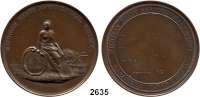 AUSLÄNDISCHE MÜNZEN,U S A Bronzemedaille 1849 (C. C. Wright).  Preismedaille der Michigan State Agricultural Society.  57,5 mm.  61,67 g.