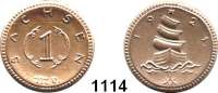 P O R Z E L L A N M Ü N Z E N,S A C H S E N 1 Mark 1921 braun.  vollversilbert  Menzel 22281.15.