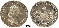 Deutsche Münzen und Medaillen,Preußen, Königreich Friedrich II. der Große 1740 - 1786Taler 1785 A, Berlin.  22,14 g.  Kluge 123.5/498.  v.S. 471.  Olding 70.  Dav. 2590.