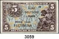 P A P I E R G E L D,BUNDESREPUBLIK DEUTSCHLAND 5 Deutsche Mark 1948.  
