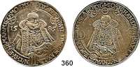 Deutsche Münzen und Medaillen,Sachsen - Weimar Friedrich Wilhelm und Johann 1574 - 1602Taler 1585, Saalfeld.  29,06 g.  Koppe 33 a.  Dav.9770.