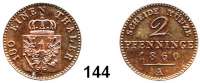 Deutsche Münzen und Medaillen,Preußen, Königreich Friedrich Wilhelm IV. 1840 - 18612 Pfennig 1860 A.  AKS 91.  Jg. 51.