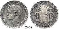 AUSLÄNDISCHE MÜNZEN,Philippinen Alfons XIII. 1886 - 18981 Peso 1897. Schön 24. KM 154.