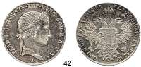 Österreich - Ungarn,Habsburg - Lothringen Ferdinand I., 1835 - 1848Konventionstaler 1843 A, Wien.  Kahnt 345.  Frühwald 770.  Herinek 140.  Dav. 14.  Jg. 246.