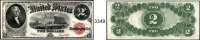 P A P I E R G E L D,AUSLÄNDISCHES  PAPIERGELD U.S.A.2 Dollars 1917.  