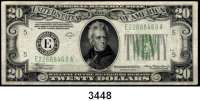 P A P I E R G E L D,AUSLÄNDISCHES  PAPIERGELD U.S.A.20 Dollars 1934 A.  