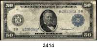 P A P I E R G E L D,AUSLÄNDISCHES  PAPIERGELD U.S.A.50 Dollars 1914.  
