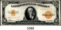 P A P I E R G E L D,AUSLÄNDISCHES  PAPIERGELD U.S.A.10 Dollars 1922.  