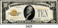 P A P I E R G E L D,AUSLÄNDISCHES  PAPIERGELD U.S.A.10 Dollars 1928.  