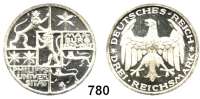R E I C H S M Ü N Z E N,Weimarer Republik 3 Reichsmark 1927 A.     Marburg.