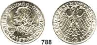 R E I C H S M Ü N Z E N,Weimarer Republik 3 Reichsmark 1928 D:      Dürer.