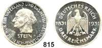 R E I C H S M Ü N Z E N,Weimarer Republik 3 Reichsmark 1931 A.     Stein.