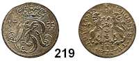 Deutsche Münzen und Medaillen,Danzig, Stadt August III. 1733 - 17633 Groschen 1755.  1,51 g.  Dutkowski/Suchanek 406.  Kahnt 733.