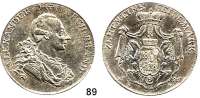 Deutsche Münzen und Medaillen,Brandenburg - Ansbach Christian Friedrich Karl Alexander 1757 - 1791Taler 1786 B/E-B, Bayreuth.  27,96 g.    Dav.2028.  Slg. Wilm. 1116.