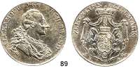 Deutsche Münzen und Medaillen,Brandenburg - Ansbach Christian Friedrich Karl Alexander 1757 - 1791Taler 1786 B/E-B, Bayreuth.  27,96 g.    Dav.2028.  Slg. Wilm. 1116.