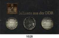 Deutsche Demokratische Republik   PP-Patina !!!!!,Thematische Sätze 750 Jahre Berlin  10 Mark Humboldt-Universität, 10 Mark Charité und 20 Mark Humboldt.  Im Münzrahmen mit Plakette Berlin 1987.  Aufschrift 