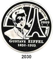 AUSLÄNDISCHE MÜNZEN,E U R O - P R Ä G U N G E N Frankreich50 Euro 2009. (Silber, 5 Unzen). Alexandre Gustave Bönickhausen