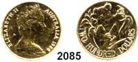AUSLÄNDISCHE MÜNZEN,Australien Elisabeth II. seit 1952200 Dollars 1980. (9,16 g. fein). Koala auf Eukalyptusbaum. Schön 57. KM 71. Fb. 44. GOLD
