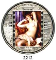 AUSLÄNDISCHE MÜNZEN,Cook Islands 20 Dollars mit aufgeklebten Kristallen 2012. Meisterwerke der Kunst -