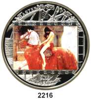 AUSLÄNDISCHE MÜNZEN,Cook Islands 20 Dollars mit aufgeklebten Kristallen 2013. Meisterwerke der Kunst -