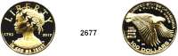 AUSLÄNDISCHE MÜNZEN,U S A 100 Dollars 2017 (Goldunze, 31,1 g fein). 225 Jahre United States Mint. Im Originaletui mit Zertifikat. GOLD