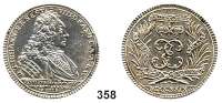 Deutsche Münzen und Medaillen,Sachsen - Coburg - Saalfeld Johann Ernst 1680 - 17291/2 Taler 1729.  14,56 g.  Grasser 459.  Mb. 3632.
