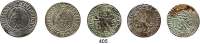 Deutsche Münzen und Medaillen,L O T S     L O T S     L O T S Mittelalter,  LOT von 5 Groschen.