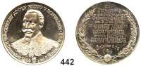 M E D A I L L E N,Personen Gustav II.Adolf von SchwedenVersilberte Medaille 1894 (Lauer).  Auf seinen 300. Todestag.  Brustbild fast von vorn. / 13 Textzeilen im Lorbeer- und Eichenzweig.  Herausgegeben vom Gustav-Adolf Verlag Dresden.  33,2 mm.  17,97 g.