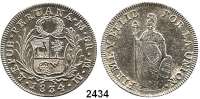 AUSLÄNDISCHE MÜNZEN,Peru Republik seit 18228 Reales 1834 MM. Schön 47. KM 142.3.
