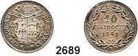 AUSLÄNDISCHE MÜNZEN,Vatikan Gregor XVI. 1831 - 184610 Baiocchi 1841 R. Schön 46. KM 1325.