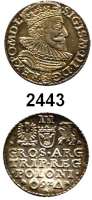 AUSLÄNDISCHE MÜNZEN,Polen Sigismund III. 1587 - 16323 Gröscher 1592, Marienburg. 2,4 g. Gumowski 1004.