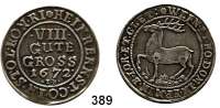 Deutsche Münzen und Medaillen,Stolberg Heinrich Ernst I. zu Wernigerode 1638 - 16728 Gute Groschen 1672, Wernigerode.  9,52 g.  Friederich 1251.