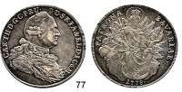 Deutsche Münzen und Medaillen,Bayern Karl Theodor (1733) 1777 - 1799Madonnentaler 1778 (H.ST.).  27,93 g.  Hahn 346.  Dav. 1964.