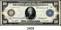P A P I E R G E L D,AUSLÄNDISCHES  PAPIERGELD U.S.A.10 Dollars 1914.  