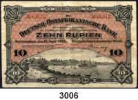 P A P I E R G E L D,D E U T S C H E      K O L O N I E N Deutsch-Ostafrika10 Rupien 15.6.1905.  Ros. DOA-2.