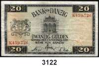 P A P I E R G E L D,D A N Z I G 20 Gulden 1.11.1937.  K...  Ros. DAN-68 a.