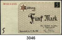 P A P I E R G E L D,L A G E R G E L D Litzmannstadt5 Mark.  Ros. GET-4 a.